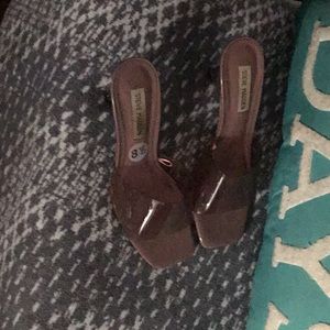 Nine West Brown Clear Sandals